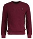 Gant Cotton Micro Textured Crew Neck Pullover Wine Red