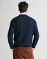 Gant Cotton Micro Textured Crew Neck Trui Avond Blauw