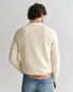 Gant Cotton Micro Textured Crew Neck Trui Cream