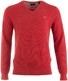 Gant Cotton Piqué V-Neck Pullover Dark Red Melange