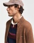 Gant Cotton Piqué Zip Cardigan Hazelnut Melange