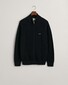 Gant Cotton Piqué Zip Cardigan Vest Zwart