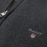 Gant Cotton Piqué Zipper Vest Antraciet Melange