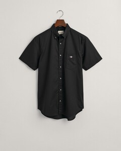 Gant Cotton Poplin Short Sleeve Button Down Shirt Black