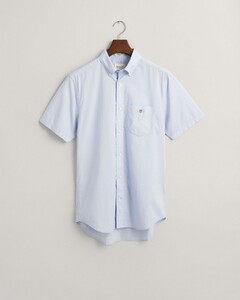 Gant Cotton Poplin Short Sleeve Button Down Shirt Light Blue