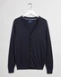Gant Cotton Silk V Cardigan Vest Avond Blauw