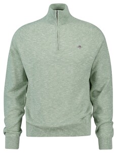 Gant Cotton Slub Half-Zip Trui Kalamata Green