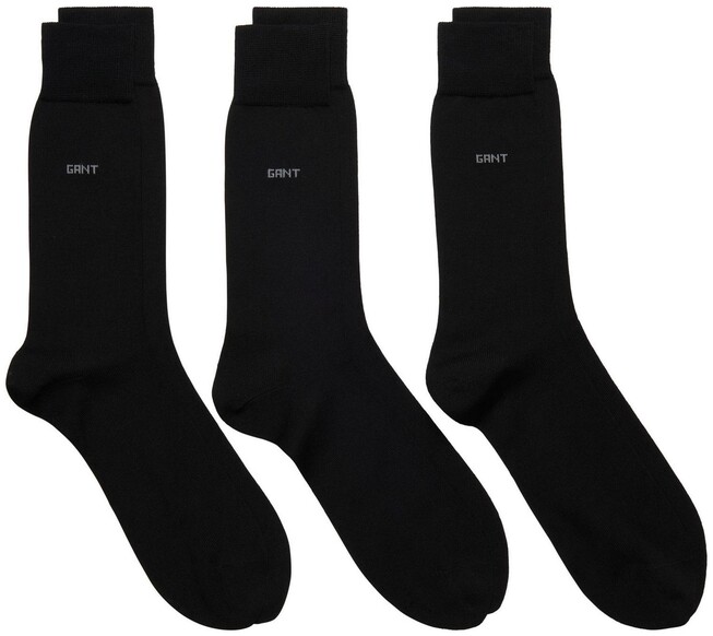 Gant Cotton Socks 3Pack Black
