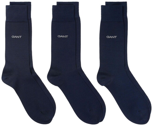 Gant Cotton Socks 3Pack Sokken Navy