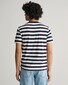 Gant Cotton Stripe Crew Neck T-Shirt Avond Blauw