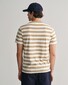 Gant Cotton Stripe Crew Neck T-Shirt Dried Khaki