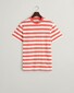 Gant Cotton Stripe Crew Neck T-Shirt Sunset Pink