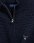 Gant Cotton Textured Halfzip Pullover Evening Blue