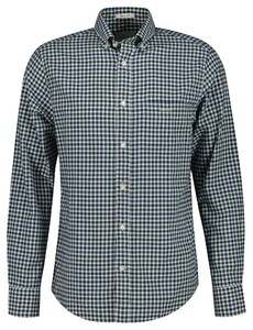 Gant Cotton Twill Gingham Check Button-Down Shirt Forest Green