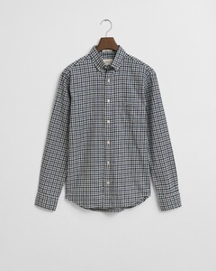 Gant Cotton Twill Gingham Check Button-Down Shirt Naval Blue