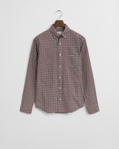 Gant Cotton Twill Gingham Check Button-Down Shirt Plumped Red