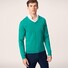 Gant Cotton V-Neck Pullover Emerald Green Melange
