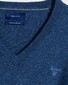 Gant Cotton V-Neck Pullover Indigoblue Melange
