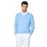 Gant Cotton V-Neck Pullover Sky Blue Melange