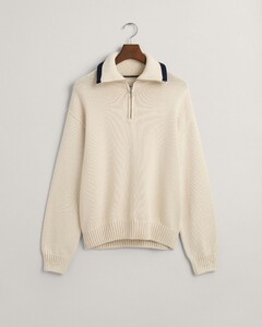Gant Cotton Wool Half Zip Pullover Crème