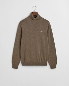 Gant Cotton Wool Rollneck Pullover Dark Hazelnut Melange