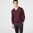 Gant Cotton Wool V-Neck Pullover Dark Burgundy Melange