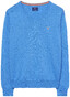Gant Cotton Wool V-Neck Pullover Palace Blue Melange