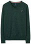 Gant Cotton Wool V-Neck Pullover Tartan Green Melange