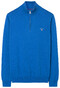 Gant Cotton Wool Zipper Pullover Palace Blue Melange