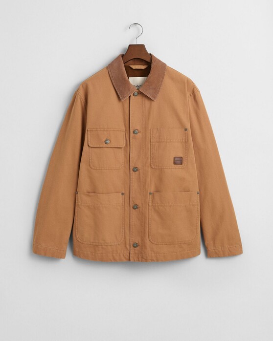 Gant Cotton Work Jacket Roasted Walnut