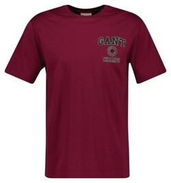 Gant Crest Graphic Champs Crew Neck T-Shirt Rich Wine