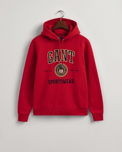 Gant Crest Shield Sweat Hoodie Pullover Ruby Red
