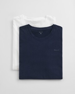 Gant Crew Neck 2Pack T-Shirt Navy-Wit