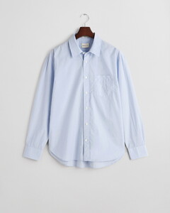 Gant Crisp Heritage Poplin Uni Color Shirt Light Blue
