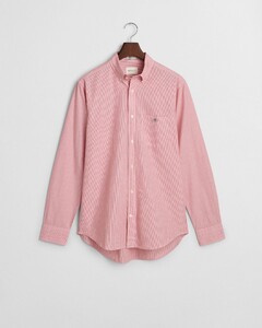 Gant Dobby Dot Yarn-Dyed Stripe Button-Down Overhemd Ruby Red