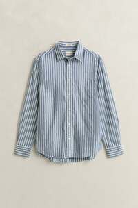 Gant Dobby Stripe Shirt Faded Denim
