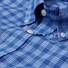 Gant Dogleg Poplin Check Overhemd Midden Blauw Melange