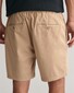 Gant Drawstring Logo Shorts Stretch Cotton Bermuda Donker Khaki