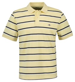 Gant Duo Striped Short Sleeve Organic Cotton Polo Dusty Light Yellow