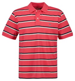 Gant Duo Striped Short Sleeve Organic Cotton Polo Watermeloen Rood