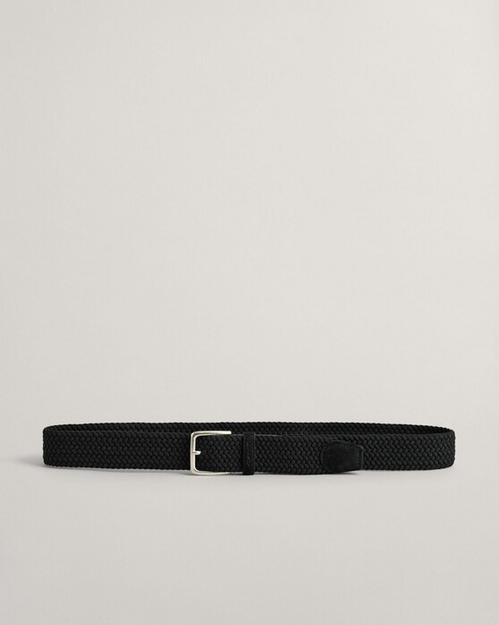 Gant Elastic Braided Belt Riem Zwart