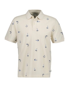 Gant Embroidered Short Sleeve Polo Creamed White