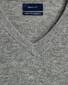 Gant Extrafine Lambswool V-Neck Pullover Grey Melange