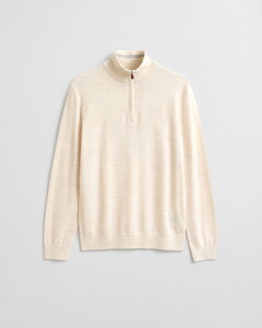 Gant Extrafine Merino Wool Half Zip Trui Seed Melange