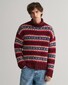 Gant Fair Isle Funnel Neck Pullover Plumped Red