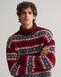 Gant Fair Isle Funnel Neck Pullover Plumped Red