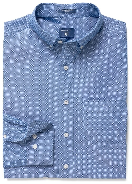 Gant Fantasy Dotted Check Shirt Yale Blue