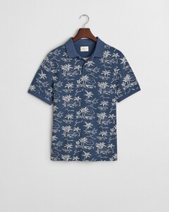Gant Fantasy Island Pattern Regatta Polo Dusty Navy