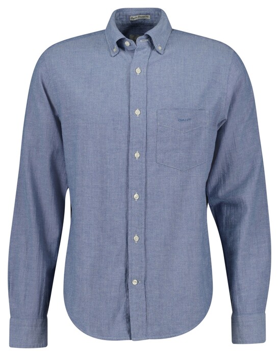 Gant Faux-Uni Button-Down Overhemd Vintage Blue