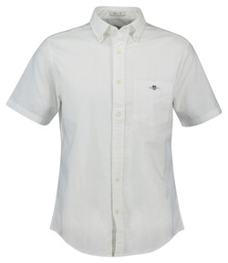 Gant Faux Uni Dobby Texture Overhemd Wit